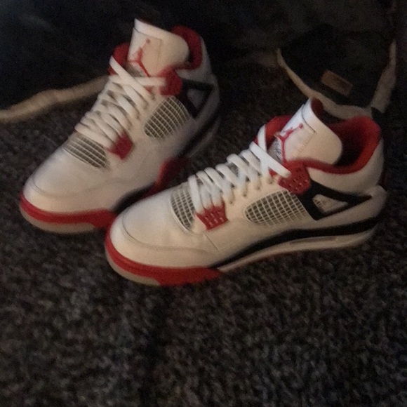 Nike Jordan 2020 4 red fire retro size 10 mens tried on never worn for sale - Picture 5 of 6